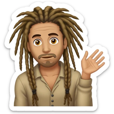 Dreadlock Spanish man stealing clients  sticker