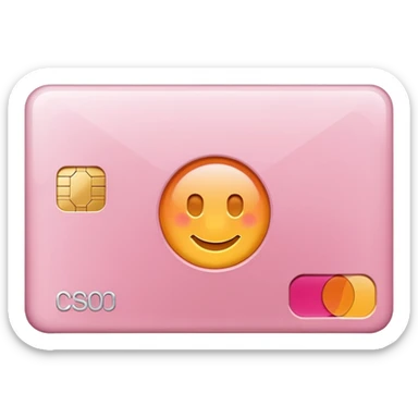 Make a credit card with light pink tones sticker