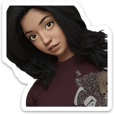 realistic portrait of girl sticker