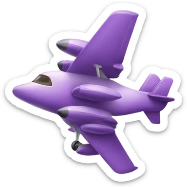 lilac plane sticker