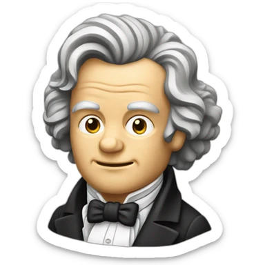 Beethoven qui boit une bière sticker