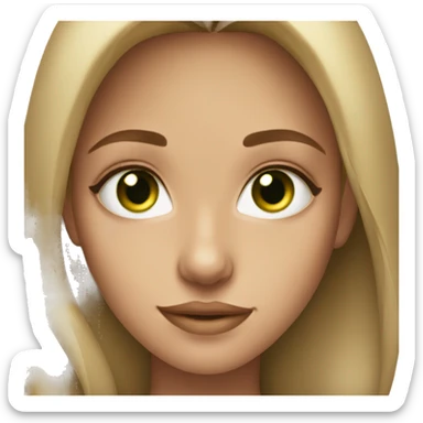 stunning girl light brown hair green eyes sticker