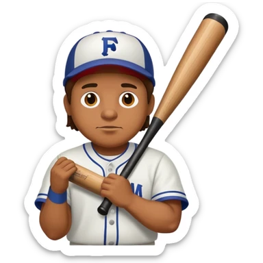 Franklin from gta v holding a baseball bat sticker