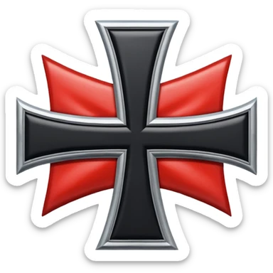 German empire with iron cross flag sticker
