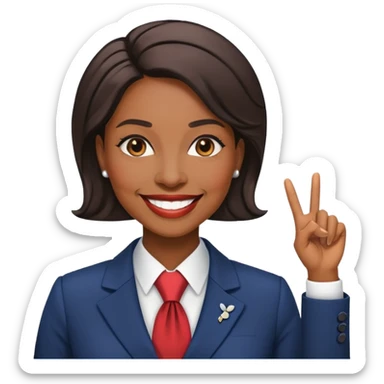 female african american politician sticker