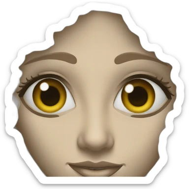 a Renaissance woman 3 eyes sticker