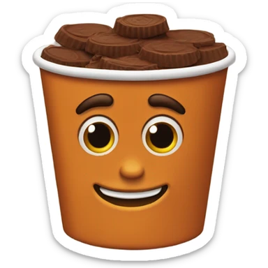 a reeses peanut butter cup sticker