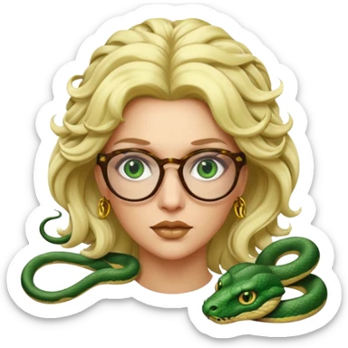 blondie Medusa Versace with glasses  sticker