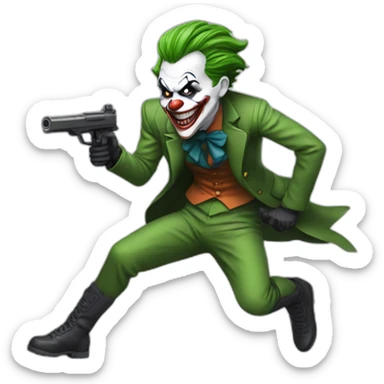 Joker combat the army sticker