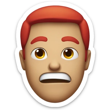 Extremely furious red emoji sticker