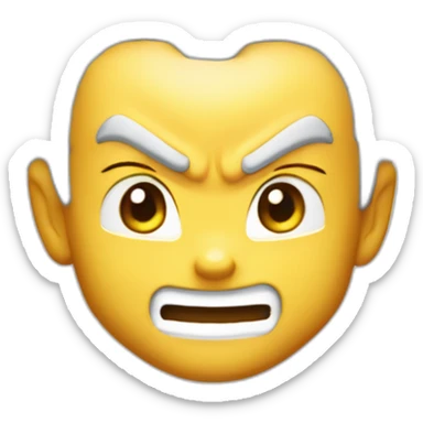 Super saiyan 3 goku in the style of a Memoji sticker