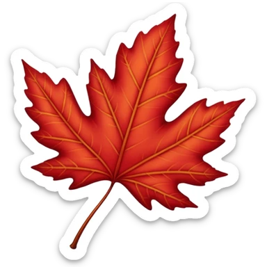 Red Leaf sticker