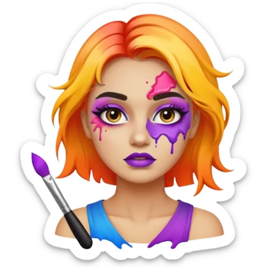 clumsy makeup artist sticker