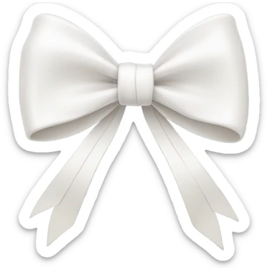 white bow sticker