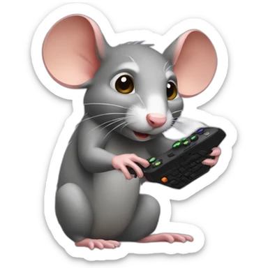 rat playing xbox sticker