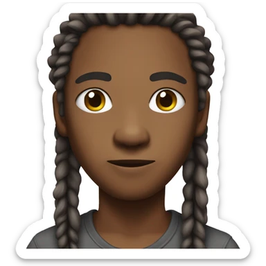 Skylar with dreads sticker