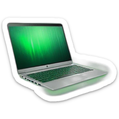 Hp Laptop with Green Lights in Keyboard sticker