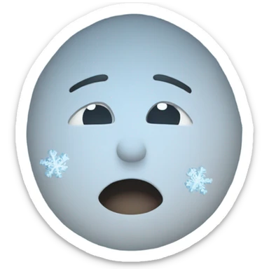 An icy mist enveloping a target, with frost and ice spreading over their body, causing them to freeze in place, surrounded by swirling snowflakes. sticker