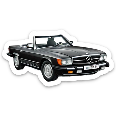 Mercedes benz w107 sl with amg penta rims sticker
