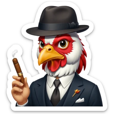 mafia rooster from prohibition era sticker