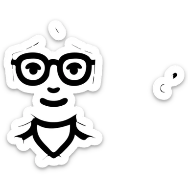 A good math teacher with black hair and beautiful eyes sticker