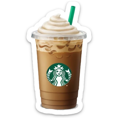 iced coffee from starbucks sticker