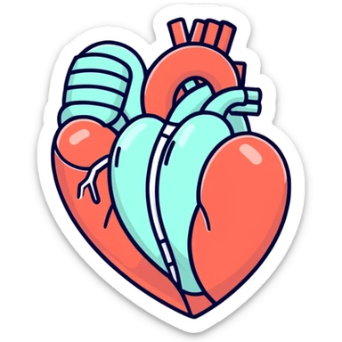 animated heartbeat, medical heart sticker