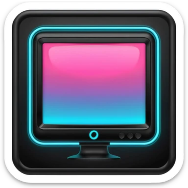 gaming neon monitor sticker