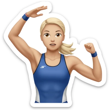 track and field throwing event female  sticker