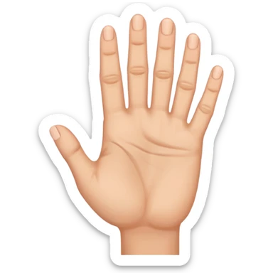 hand from the top with five fingers, make man hand sticker