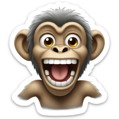 monkey going crazy sticker