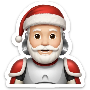 storm trooper santa sticker