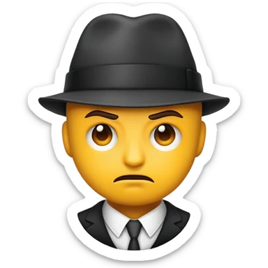 Gangster emoji sticker