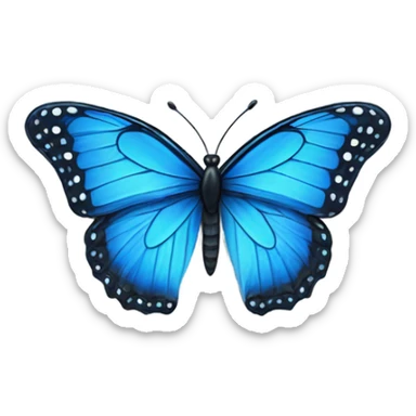 Blue butterfly  sticker