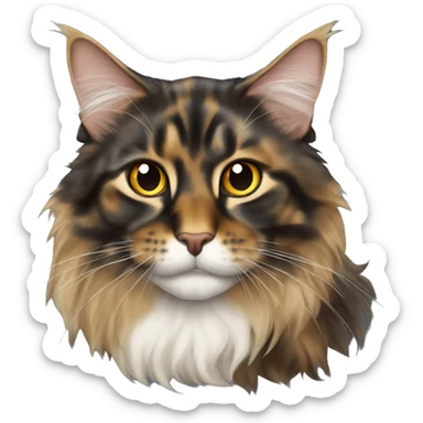Tortie maine coon sticker