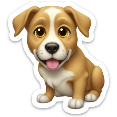 Perro con cara de rana sticker