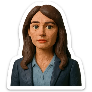 claymation style portrait of Teresa Lisbon from The Mentalist sticker