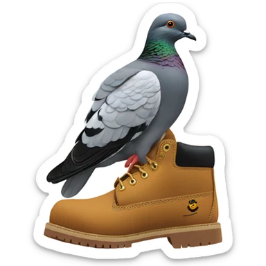 New York pigeon Yankee fitted and timberlands sticker