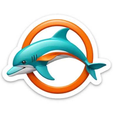Miami dolphins logo sticker