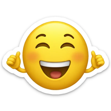 yellow emoji cheering sticker