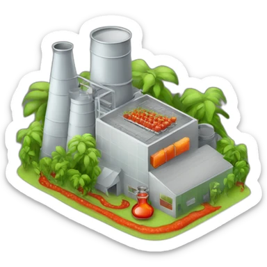 ecological factory of hot sauce sticker