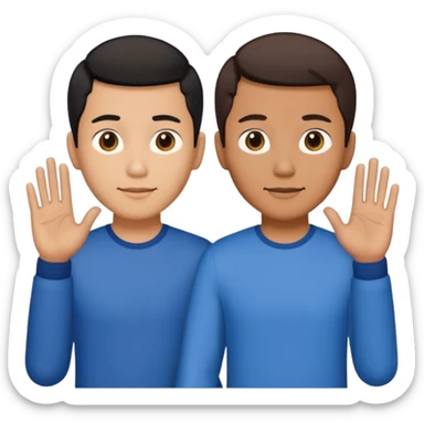 asian gay couple holding hands sticker