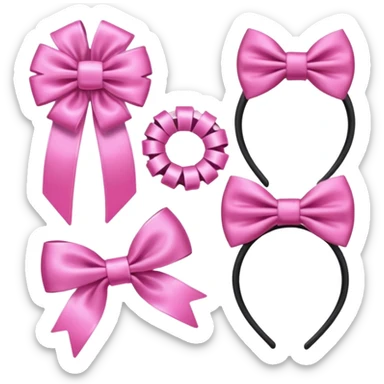 Pink Hair accessories sticker