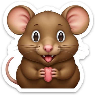 Rat drooling meme sticker