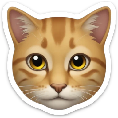 gato con corzon sticker