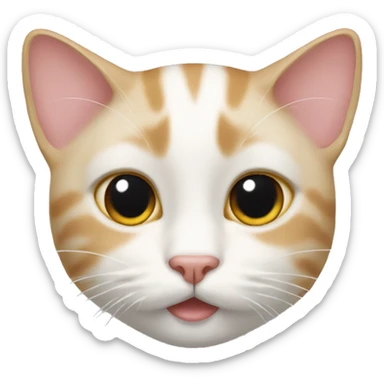 Cat with crème on face sticker