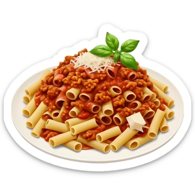 pasta bolognese with diced meat sticker