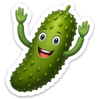 Dancing pickle sticker