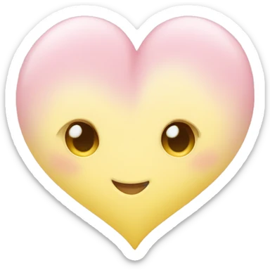 pastel yellow heart sticker