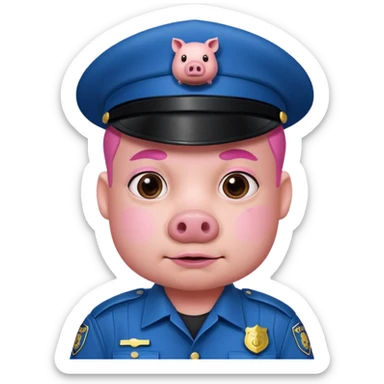 cop as a pig sticker